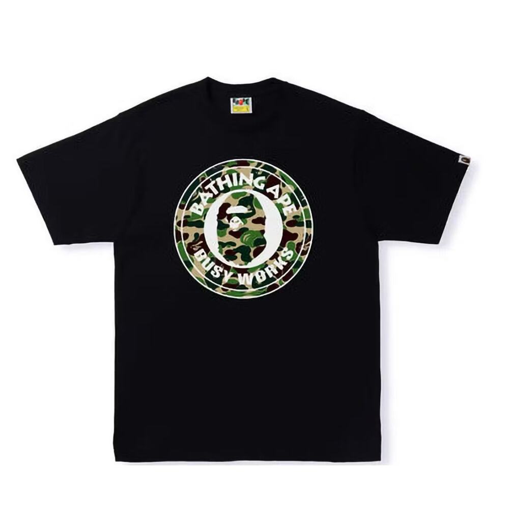 Bape Camo Busy Works Tee ‘Black/Green’